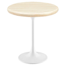 Load image into Gallery viewer, Lippa 20&quot; Round Artificial Travertine  Side Table
