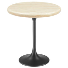 Load image into Gallery viewer, Lippa 20&quot; Round Artificial Travertine  Side Table
