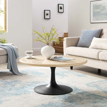 Load image into Gallery viewer, Lippa 36Ó Round Faux Travertine Coffee Table by Modway
