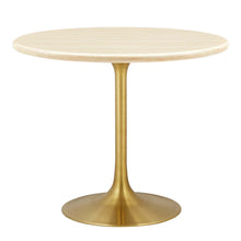 Load image into Gallery viewer, Lippa 36Ó Round Artificial Travertine  Dining Table
