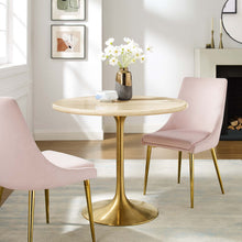 Load image into Gallery viewer, Lippa 36Ó Round Artificial Travertine  Dining Table
