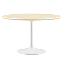 Load image into Gallery viewer, Lippa 48&quot; Round Artificial Travertine  Dining Table

