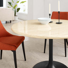 Load image into Gallery viewer, Lippa 48&quot; Round Faux Travertine Dining Table by Modway
