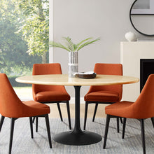 Load image into Gallery viewer, Lippa 60&quot; Oval Faux Travertine Dining Table by Modway
