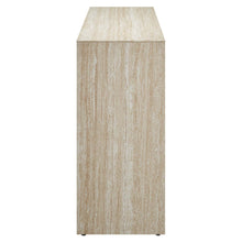 Load image into Gallery viewer, Mirella Faux Travertine Console Table
