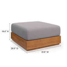 Load image into Gallery viewer, Tahoe Outdoor Patio Acacia Wood Ottoman
