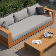 Load image into Gallery viewer, Tahoe Outdoor Patio Acacia Wood 2-Piece Sofa and Coffee Table Set
