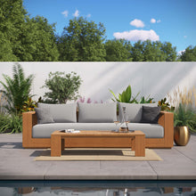 Load image into Gallery viewer, Tahoe 2-Piece Outdoor Patio Acacia Wood Sofa and Coffee Table Set by Modway
