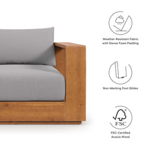 Load image into Gallery viewer, Tahoe 2-Piece Outdoor Patio Acacia Wood Armchair and Ottoman Set by Modway
