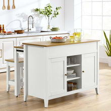 Load image into Gallery viewer, Garland 3-Piece Kitchen Island and Stool Set by Modway
