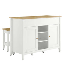 Load image into Gallery viewer, Garland 3-Piece Kitchen Island and Stool Set by Modway
