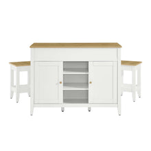 Load image into Gallery viewer, Garland 3-Piece Kitchen Island and Stool Set by Modway
