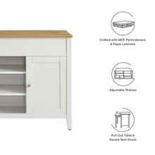 Load image into Gallery viewer, Garland 3-Piece Kitchen Island and Stool Set by Modway
