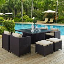 Load image into Gallery viewer, Inverse 9 Piece Outdoor Patio Dining Set by Modway
