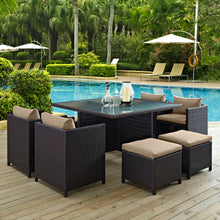 Load image into Gallery viewer, Inverse 9 Piece Outdoor Patio Dining Set by Modway

