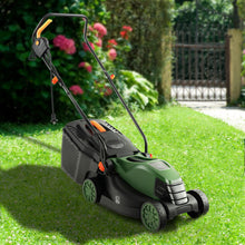Load image into Gallery viewer, 10 AMP 13 Inch Electric Corded Lawn Mower with Collection Box-Black &amp; Green
