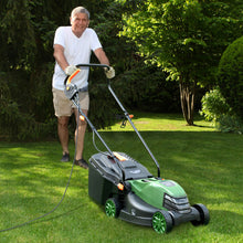 Load image into Gallery viewer, 10 AMP 13 Inch Electric Corded Lawn Mower with Collection Box-Black &amp; Green
