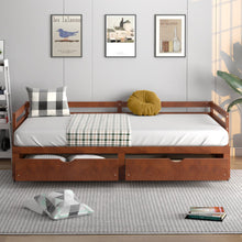 Load image into Gallery viewer, Extendable Twin to King Daybed with Trundle and 2 Storage Drawers
