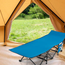 Load image into Gallery viewer, Wide Foldable Camping Cot with Carry Bag-Blue
