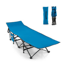 Load image into Gallery viewer, Wide Foldable Camping Cot with Carry Bag-Blue
