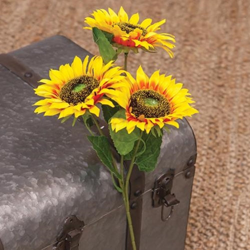 Bright Yellow Sunflower Spray (Pack of 4)