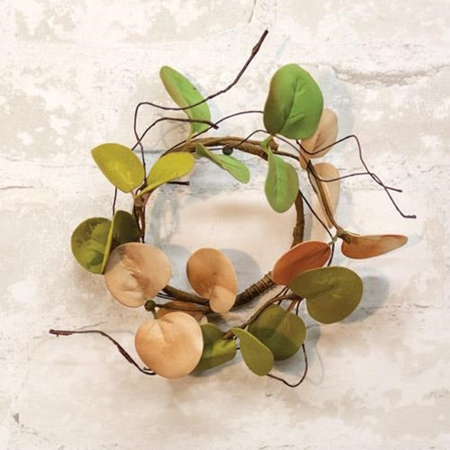 Antique Eucalyptus Candle Ring (Pack of 4)