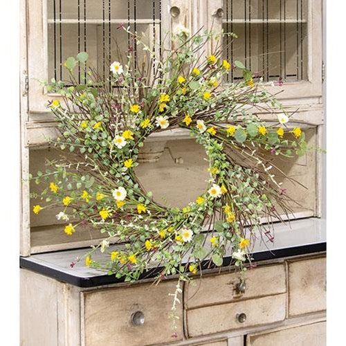 Yellow Wildflowers Wreath 22