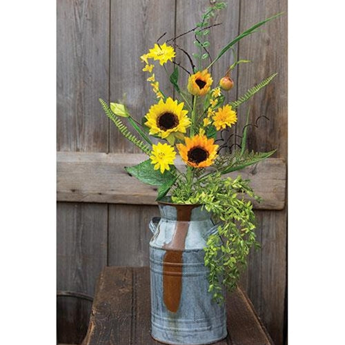 Sunflower Pick w/Ferns & Berry 28