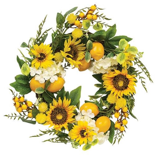 Sunflower & Lemon Wreath 10