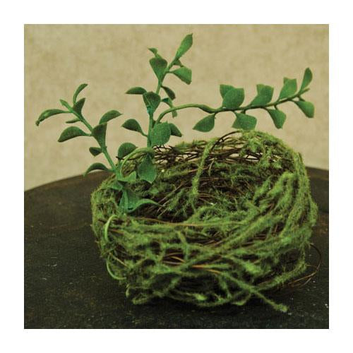 Mossy Bird Nest - 3-1/2