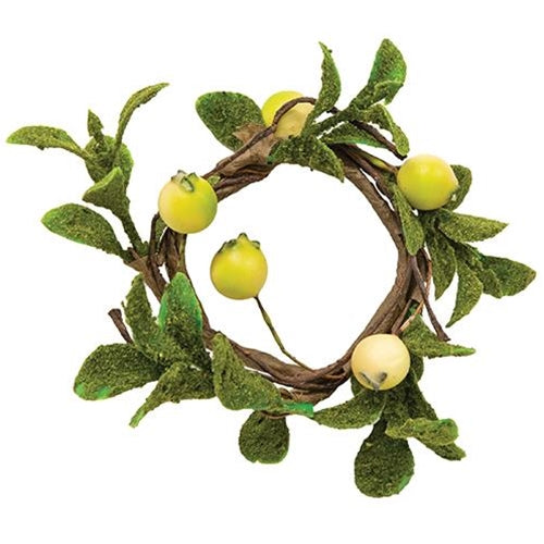 Green Leaf Mini Candle Ring 1.5