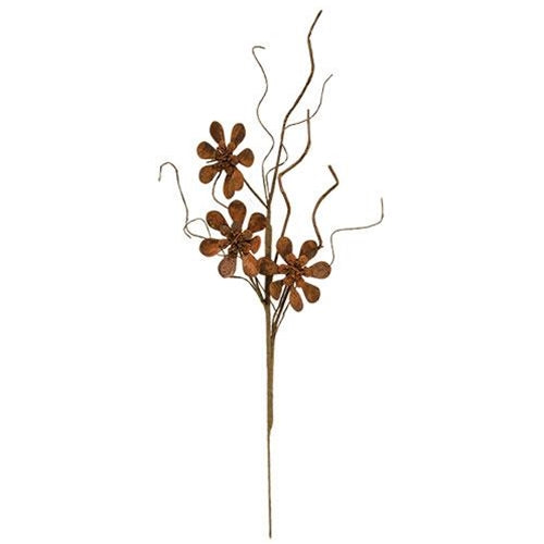 Rusty Tin Daisy Spray (Pack of 4)