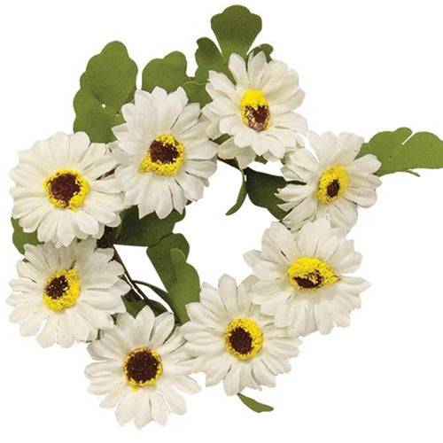 White Daisy Candle Ring 2.5