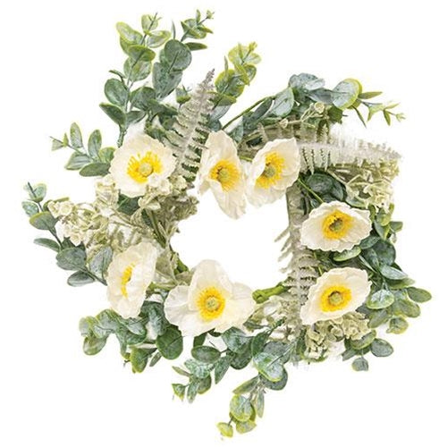 Alabaster Poppy Candle Ring 4.5