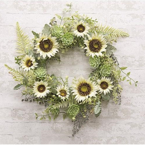 Sunwashed Succulent Wreath 24