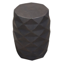 Load image into Gallery viewer, Fig Solid Mango Wood Accent Table in Grey Finish w/ Geometric Motif by Diamond Sofa
