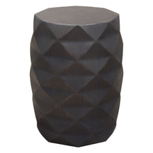 Load image into Gallery viewer, Fig Solid Mango Wood Accent Table in Grey Finish w/ Geometric Motif by Diamond Sofa
