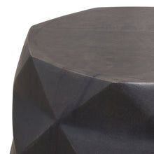 Load image into Gallery viewer, Fig Solid Mango Wood Accent Table in Grey Finish w/ Geometric Motif by Diamond Sofa
