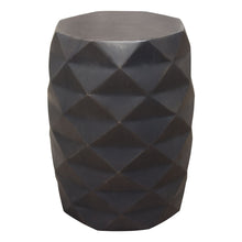 Load image into Gallery viewer, Fig Solid Mango Wood Accent Table in Grey Finish w/ Geometric Motif by Diamond Sofa
