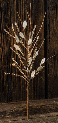 Silver Glitter Bud Spray (Pack of 4)