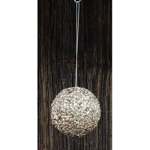 Platinum Glitter Berry Ball (Pack of 4)