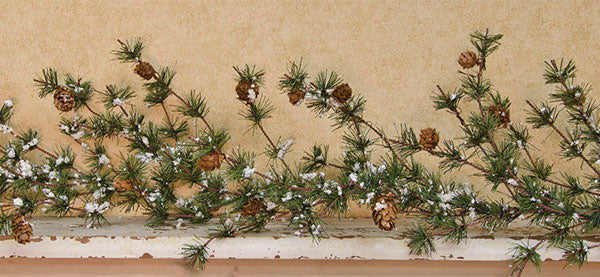 Snowy Brush Pine Garland 5 ft.