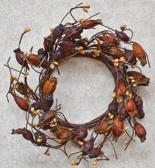 Dried Rose Hip Wreath (Pack of 4)