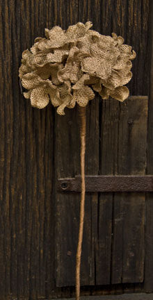 Burlap Hydrangea Pick - Natural (Pack of 4)