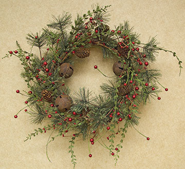 Red Berry Pine Wreath 22