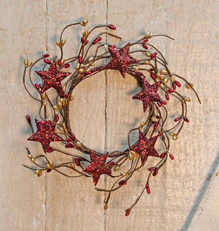 Burgundy & Gold Holiday Stars Pip Ring 4