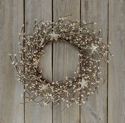 Platinum Pip Wreath w/Stars