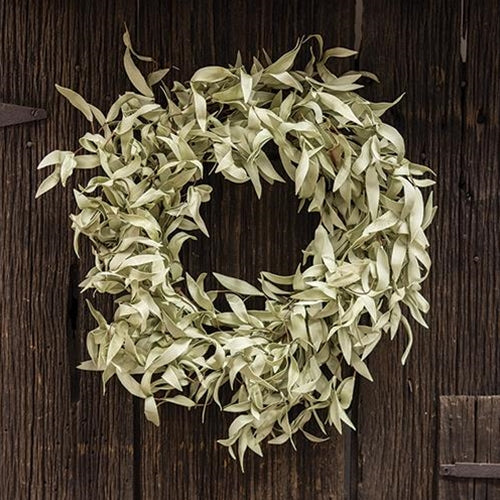 Flocked Leaves Wreath 24