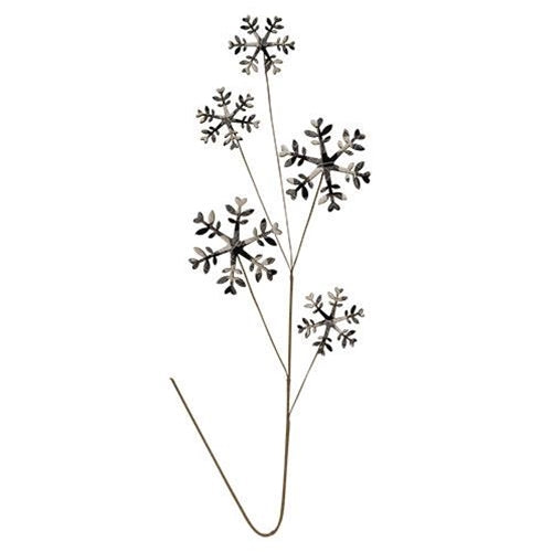 Black & White Plaid Snowflake Spray 27
