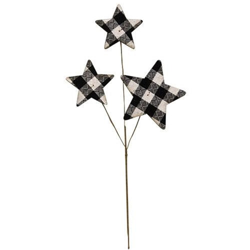 Black & White Plaid Star Pick 14
